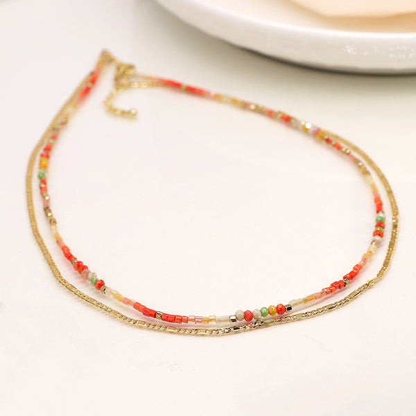 Coral Bead Necklace