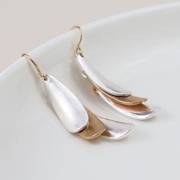 Mixed Triple Layer Earrings