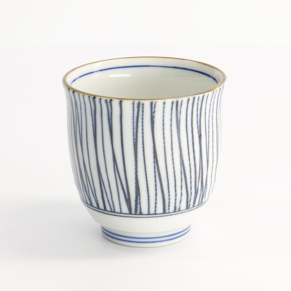 Blue & White Lines Teacup