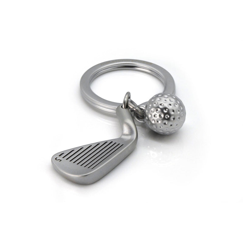 Silver Golf Club & Ball Keyring