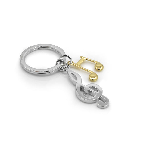 Treble Clef Music Notes Keyring