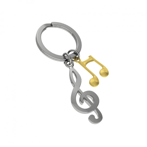 Treble Clef Music Notes Keyring