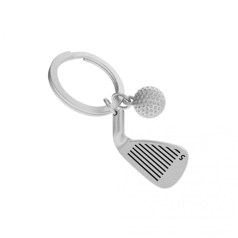 Silver Golf Club & Ball Keyring