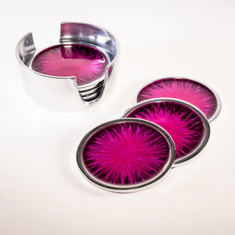Brushed Pink Coaster Set Of 6