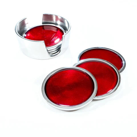 Red Coaster Set Of 6