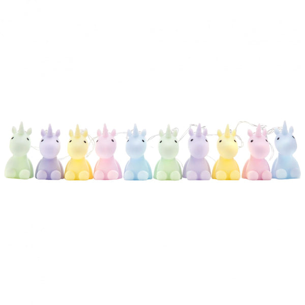 Pastel Coloured Unicorn LED String Lights