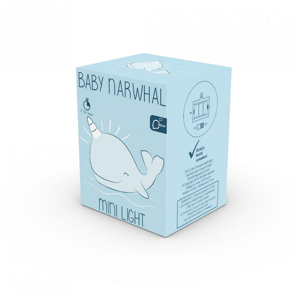 Blue Narwhal Mini Night Light