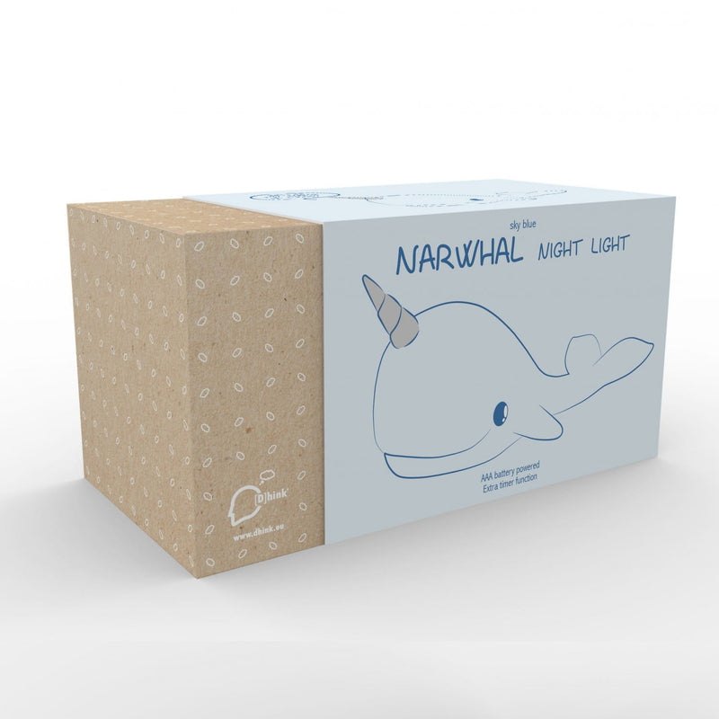 Blue Narwhal Medium LED Night Light