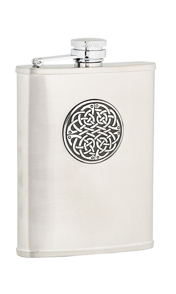 Celtic Stainless Steel Hip Flask 6oz