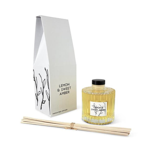 Bougie Reed Diffuser - Lemon & Sweet Amber