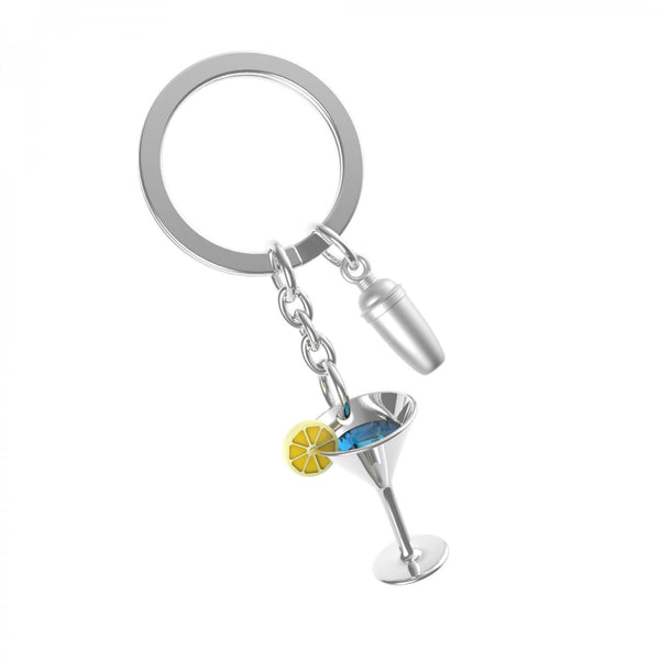 Cocktail Glass and Shaker Keyring