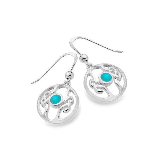 Celtic Knot & Turquoise Stone Earrings