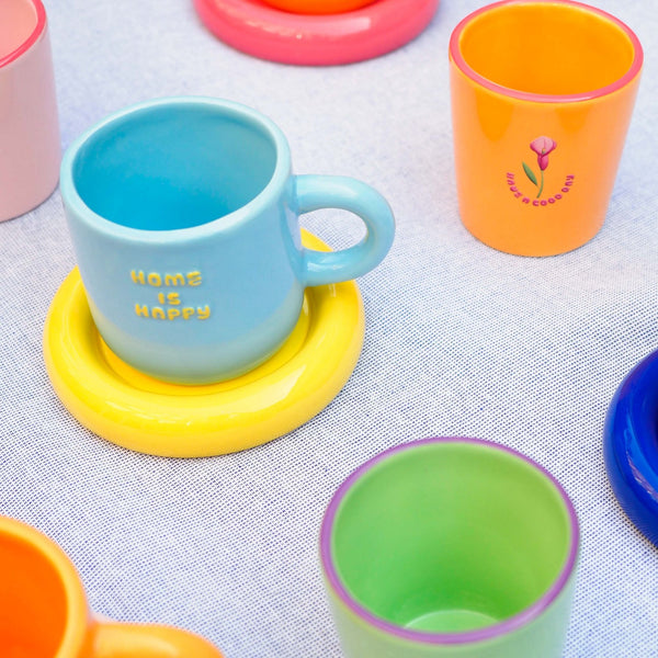 Home Is Happy Mug And Saucer Set