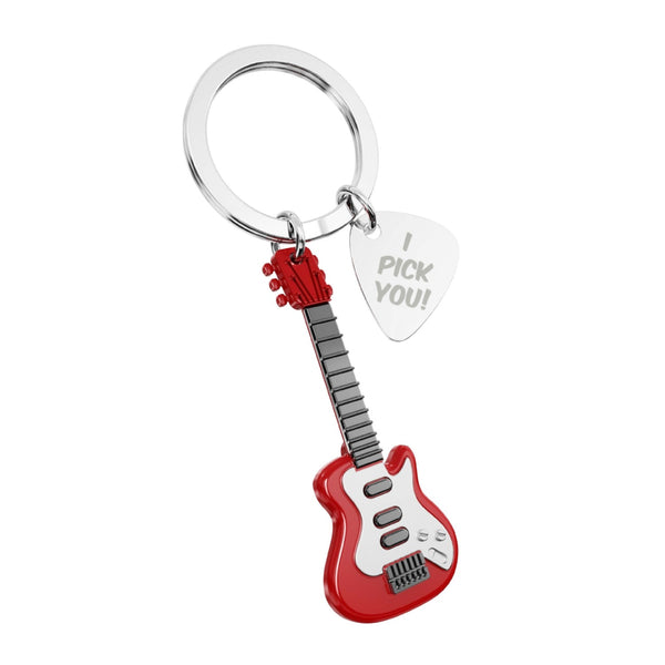 Red Electric Guitar Keyring