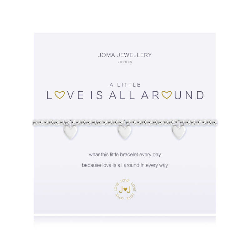 Love Is All Around Silver Bracelet