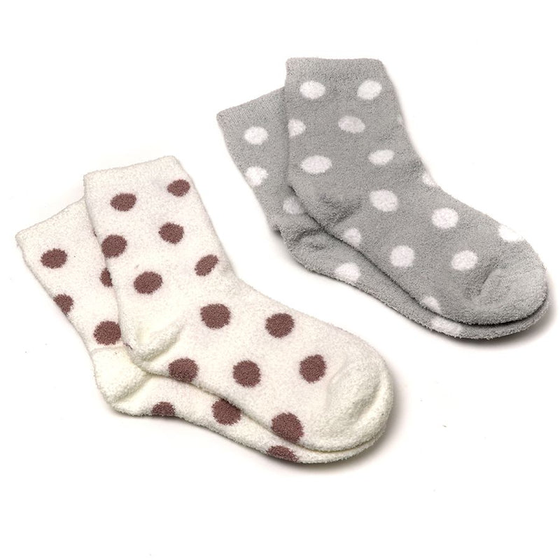 Pink & Grey Mix Fluffy Socks