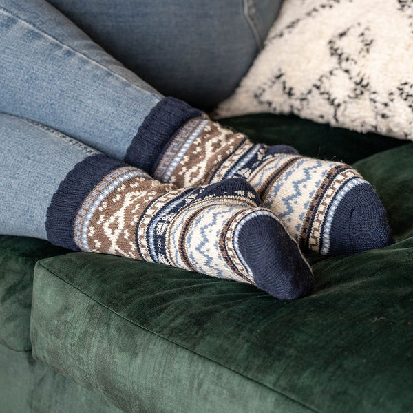 Blue Mix Nordic Wool socks