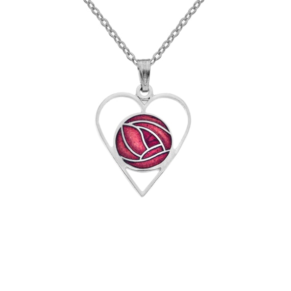 Rose Heart Red Pendant