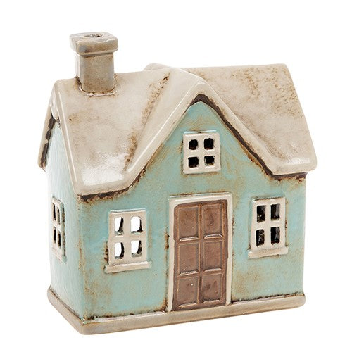 Village Pottery Traditional House Tealight Holder - Mint