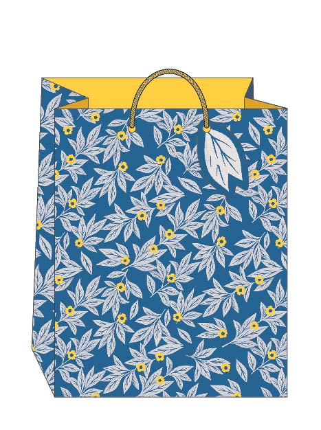 Blue Leaf Gift Bag - Large