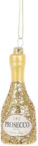 Let's Celebrate Glitter Prosecco Bottle Hanging Decoration