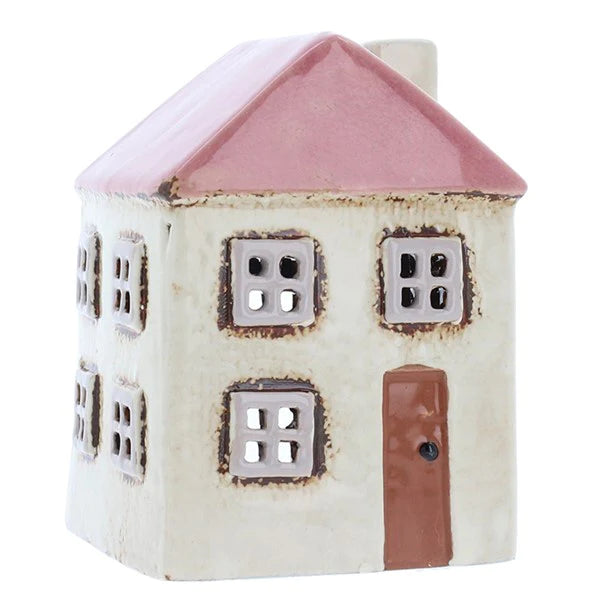 Village Pottery House Tealight Holder - Cream