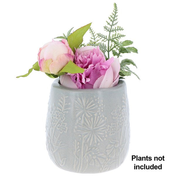 Meadow Sweet Grey Planter Small
