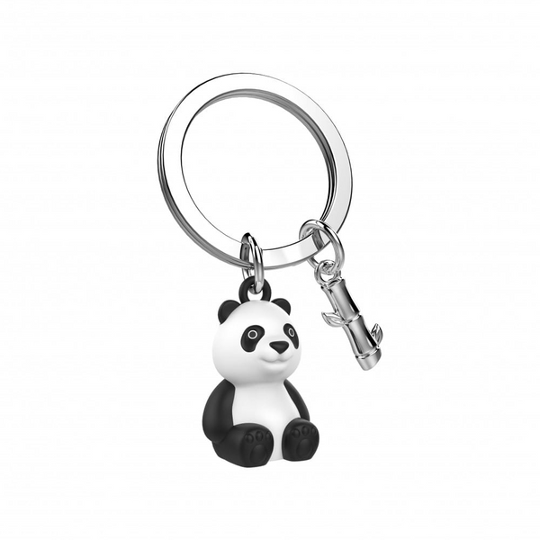 Panda With Bamboo Keyring