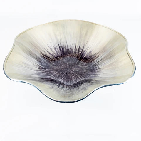 Brushed Silver Poppy Bowl Medium