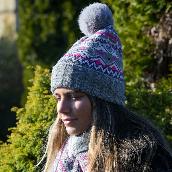 Grey Fairisle Hat
