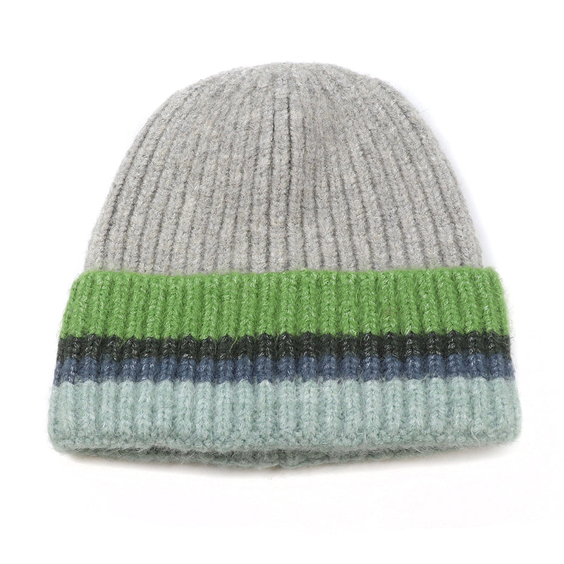 Denim/Grey/Green Mix Beanie