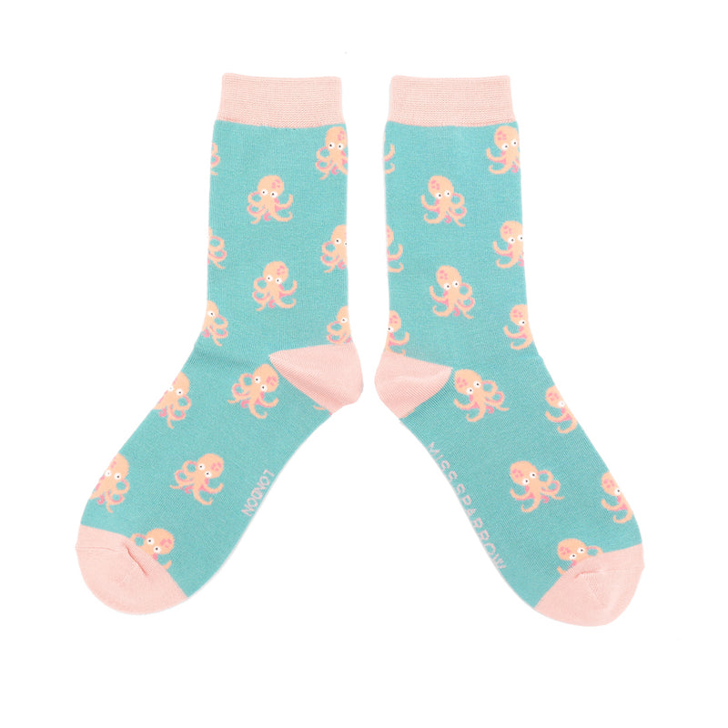 Little Octopus Socks - Duck Egg