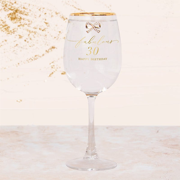 Happy 30th Birthday Wine Glass