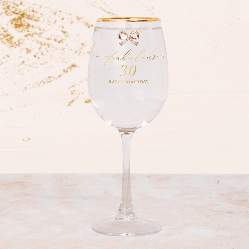 Happy 30th Birthday Wine Glass