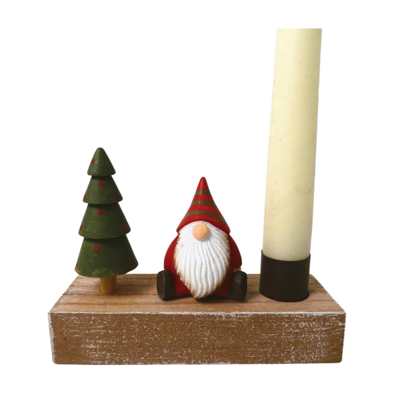 Candle Holder With Santa