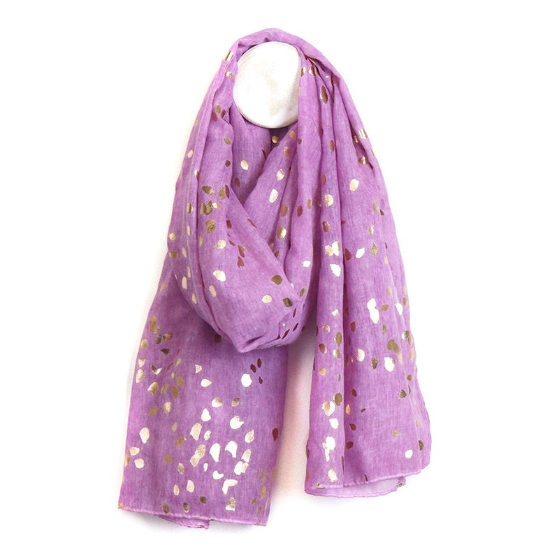 Recycled Lilac & Large Rose Gold Speckle Print Scarf