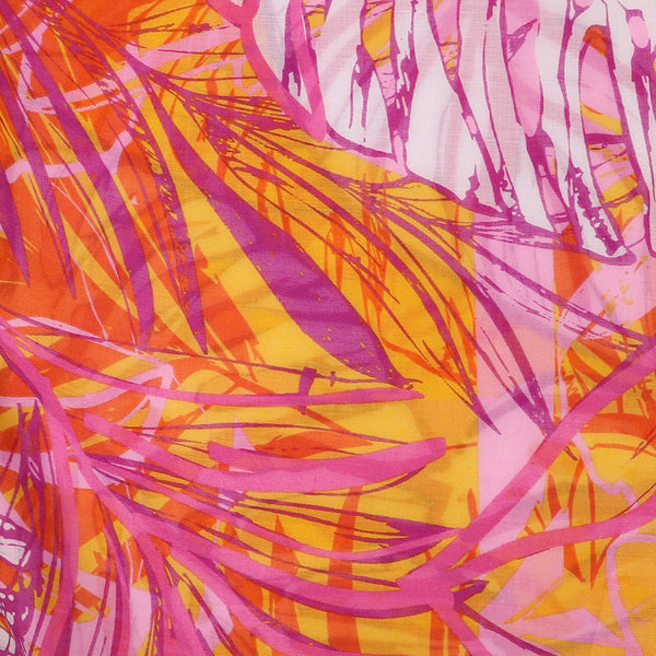Pink & Orange Tropical Print Scarf