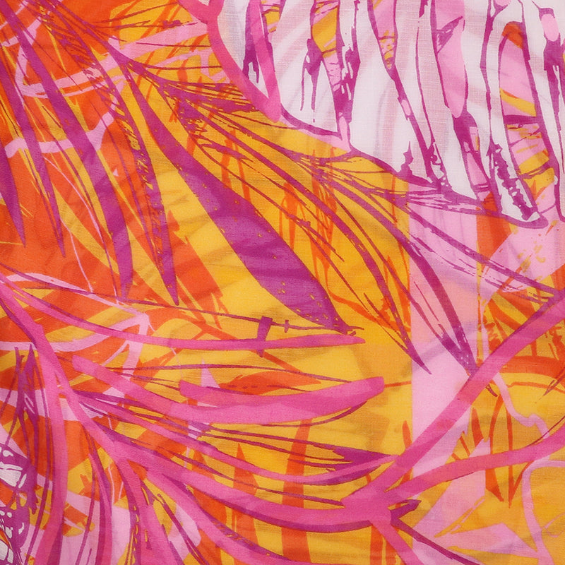Pink & Orange Tropical Print Scarf