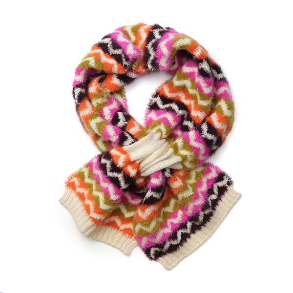Autumnal Brights Chevron Pull Through Scarf