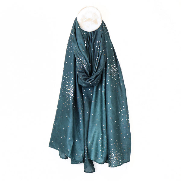 Bottle Green/Silver Speckle Scarf