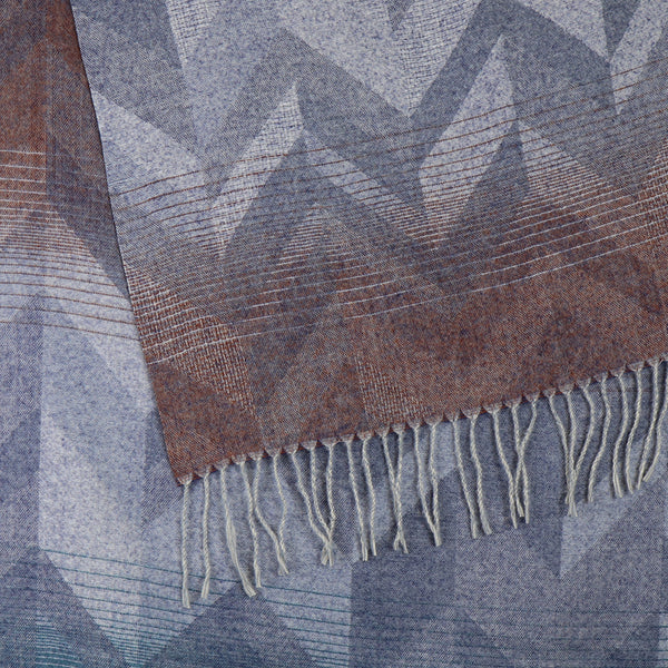 Blue Mix Chevron Winter Scarf
