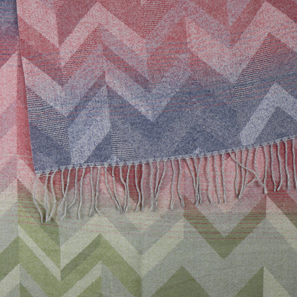 Pink/Blue Chevron Winter Scarf
