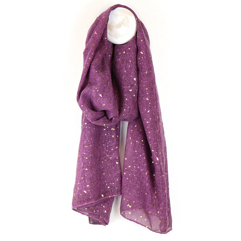 Light Plum Gold Fleck Scarf