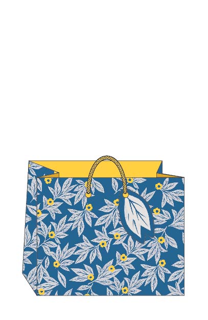 Blue Leaf Gift Bag - Landscape