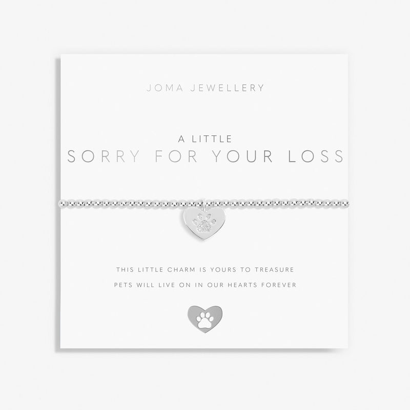 Sorry For Your Loss Silver Bracelet