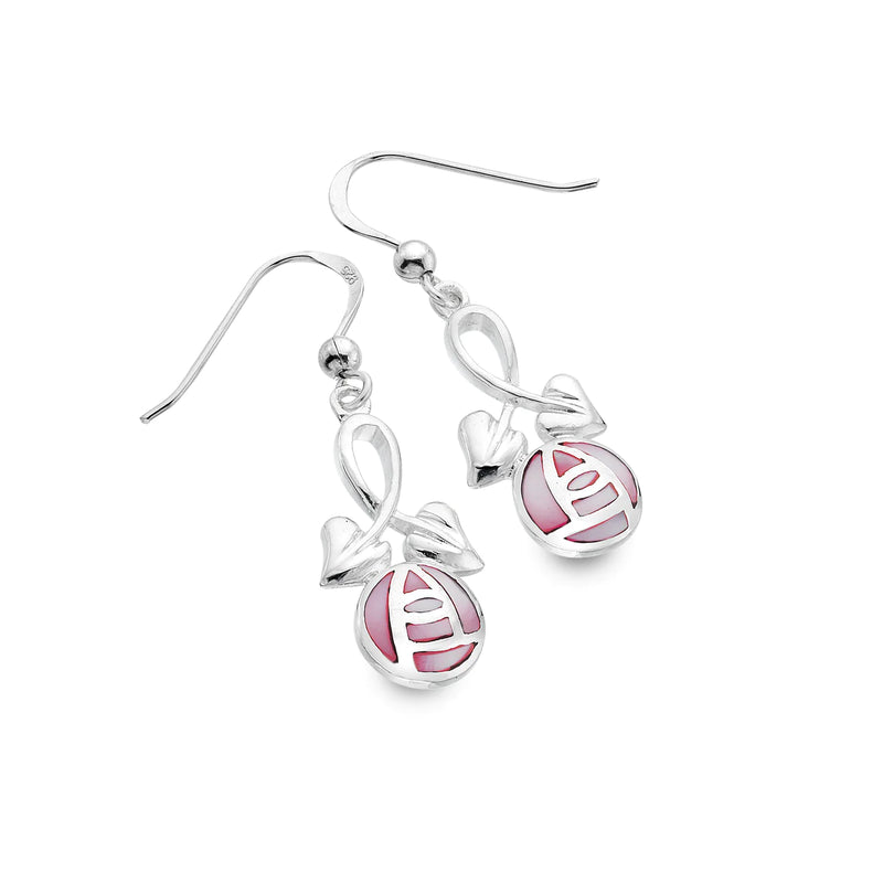 Mackintosh Rose And Leaf Earrings