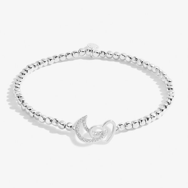 'Love You To The Moon' Silver Bracelet