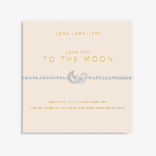 'Love You To The Moon' Silver Bracelet