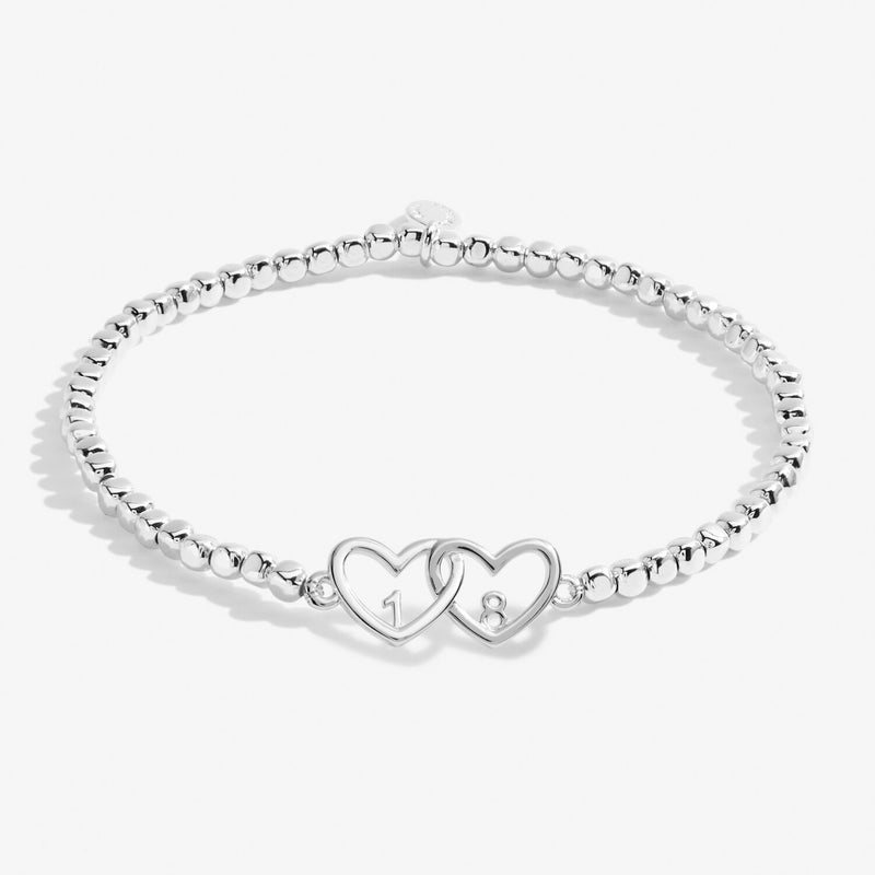 'Happy 18th Birthday' Silver Bracelet