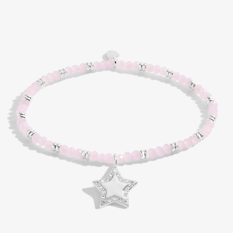 Birthday Wishes Silver & Pink Bracelet